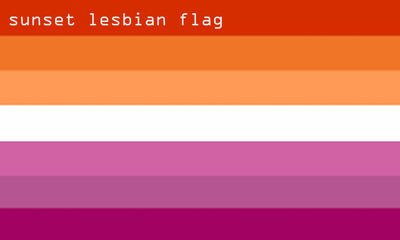 sunset lesbian flag (NEW)