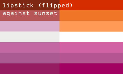 comparison between lesbian flags